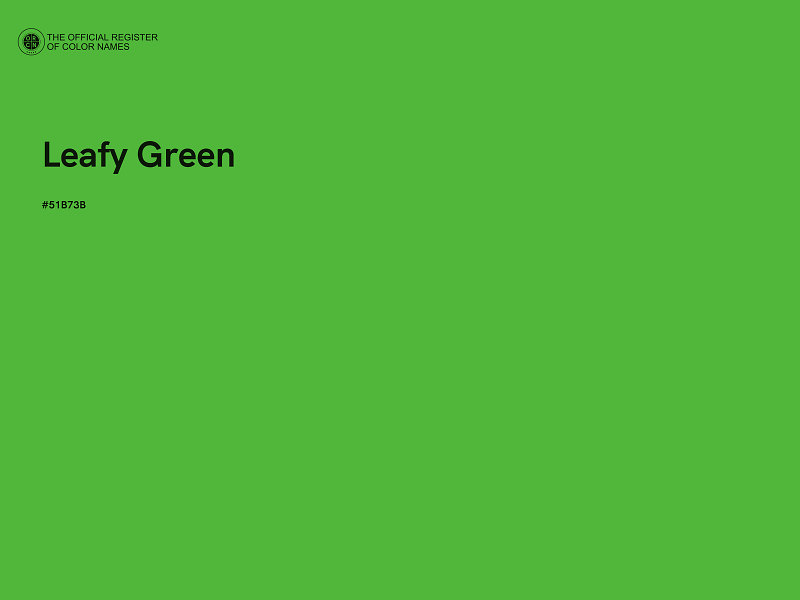 #51B73B - Leafy Green color image