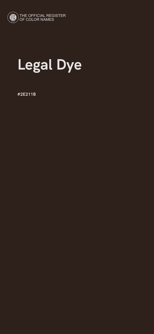 #2E211B - Legal Dye color image