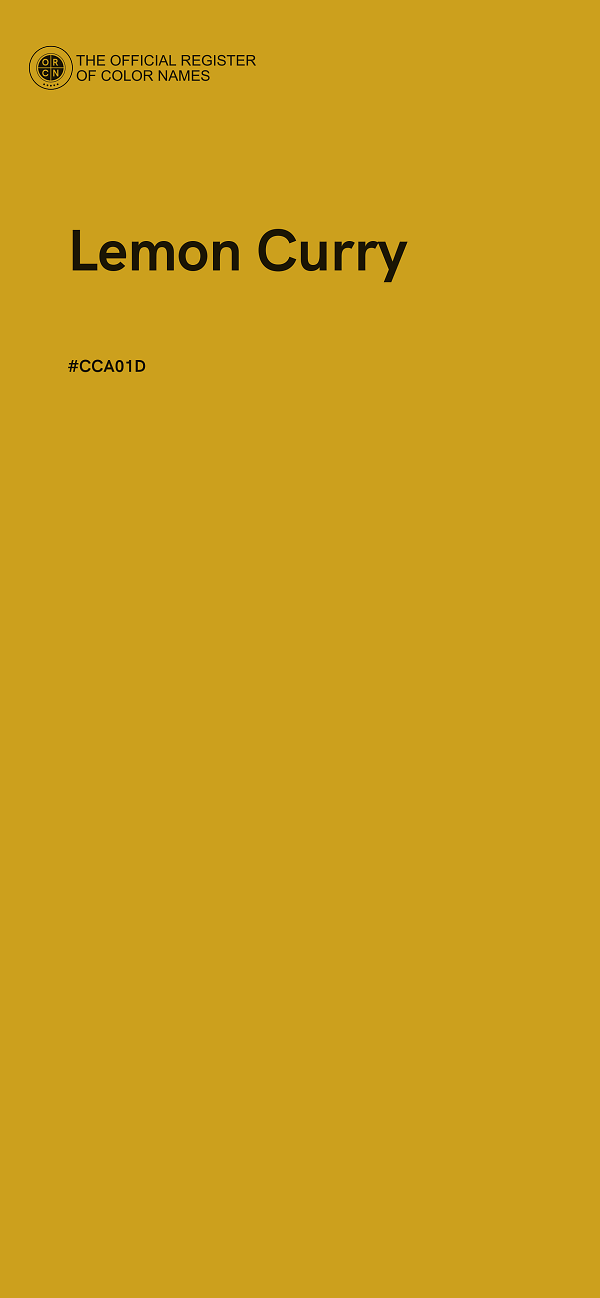 #CCA01D - Lemon Curry color image
