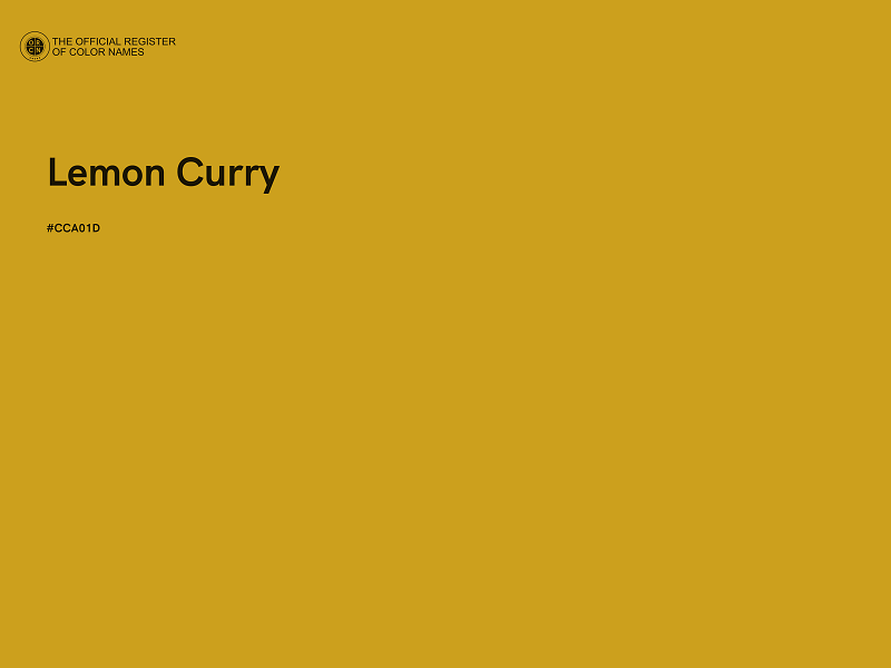 #CCA01D - Lemon Curry color image
