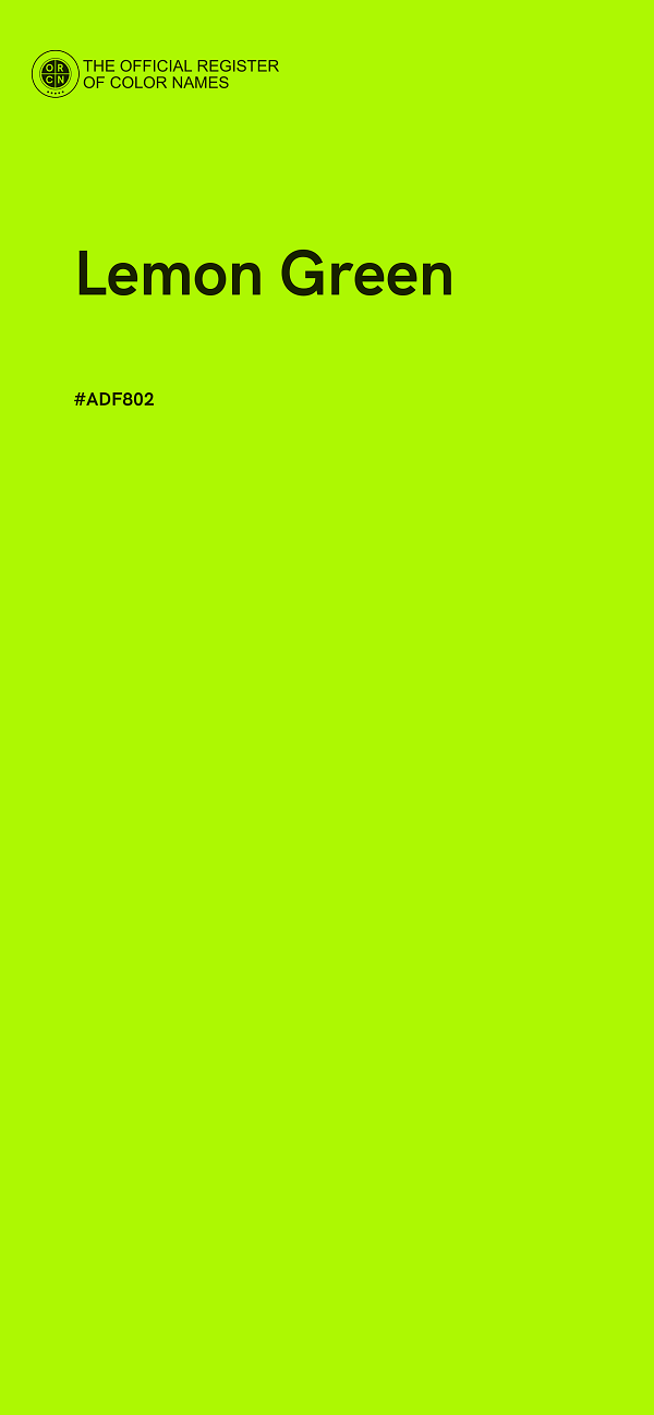 #ADF802 - Lemon Green color image