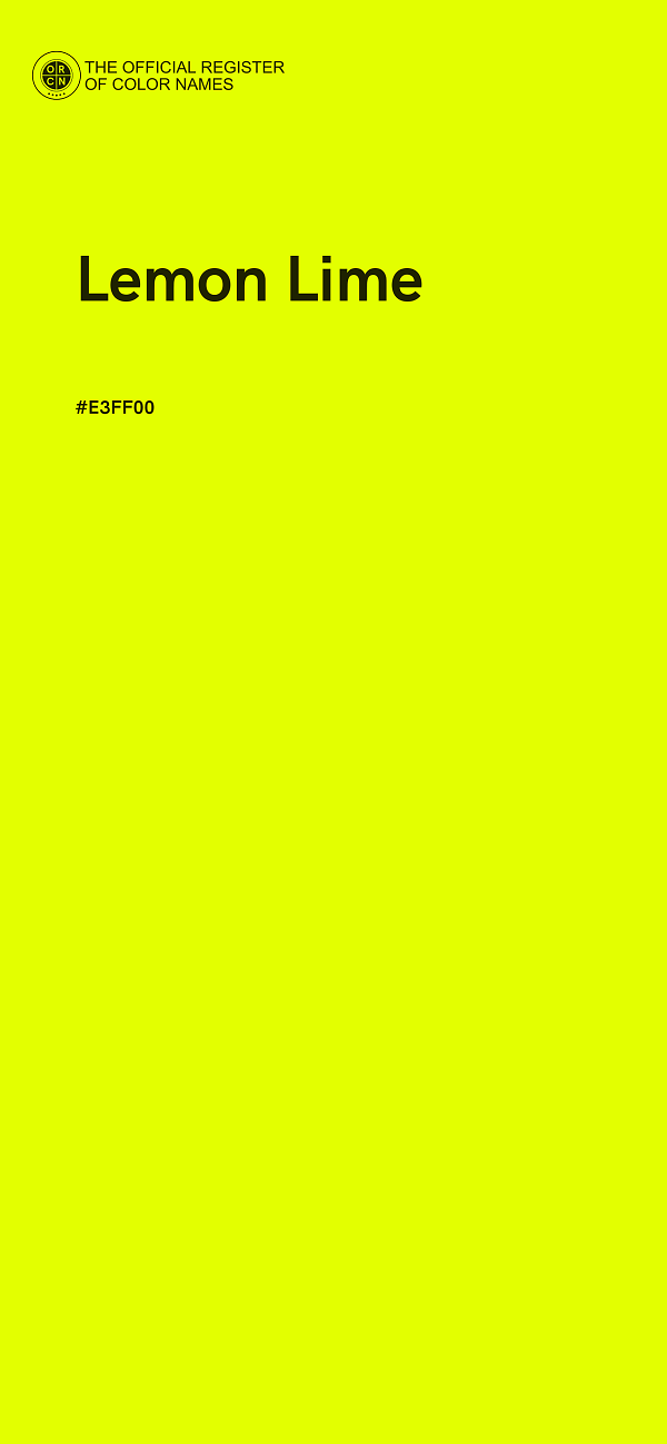 #E3FF00 - Lemon Lime color image