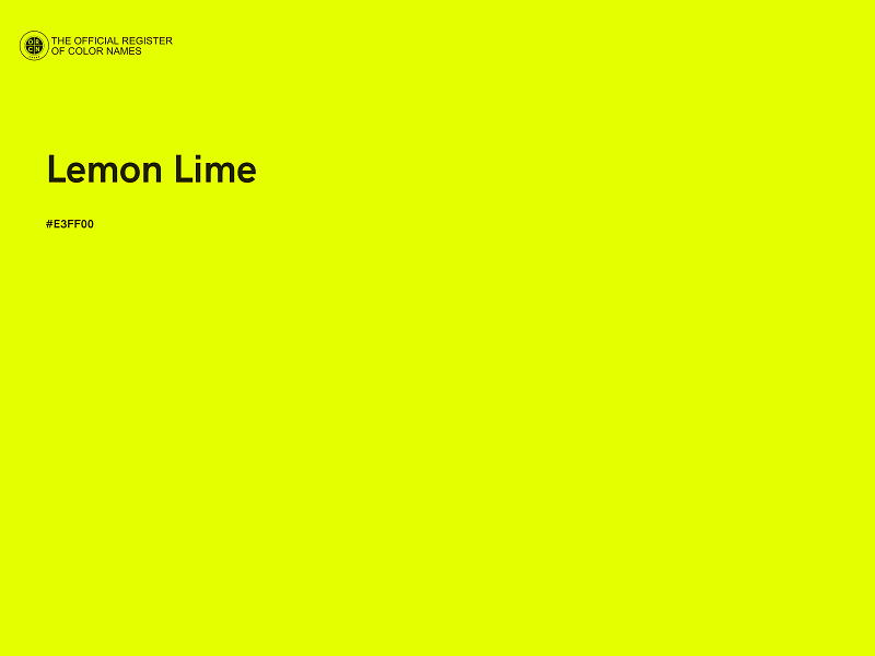 #E3FF00 - Lemon Lime color image