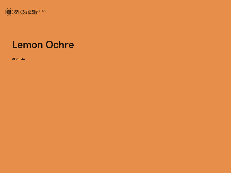 #E78F4A - Lemon Ochre color image