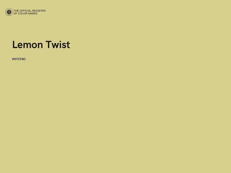 #D7CF8C - Lemon Twist color image