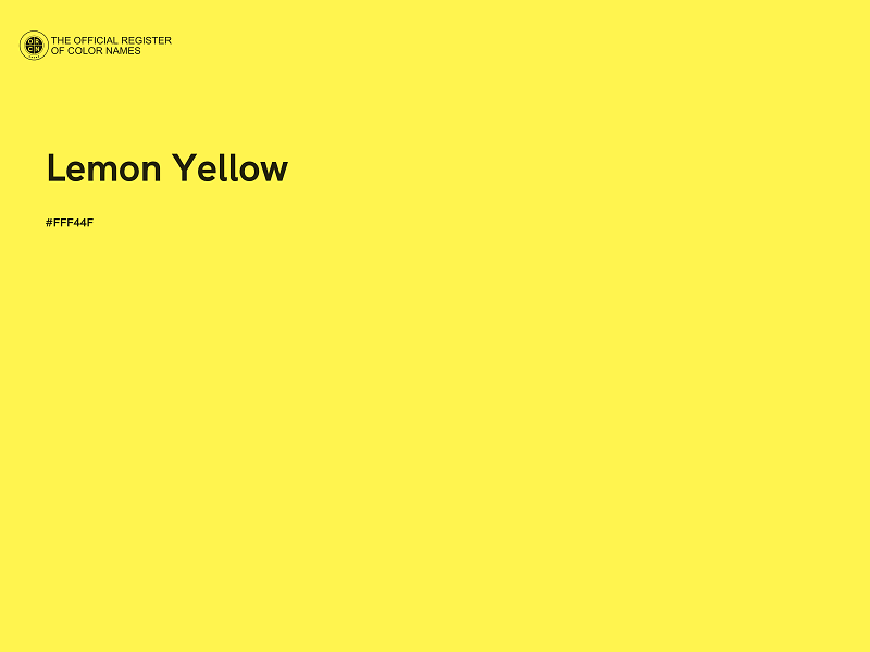 #FFF44F - Lemon Yellow color image