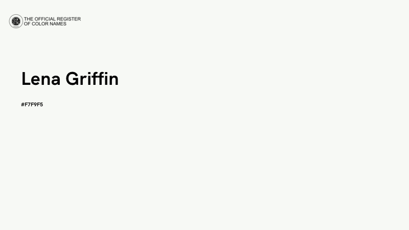 #F7F9F5 - Lena Griffin color image