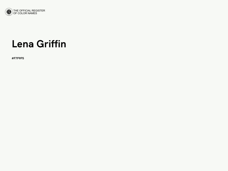 #F7F9F5 - Lena Griffin color image