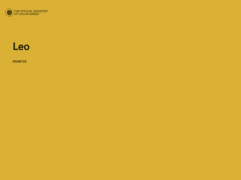 #DAB135 - Leo color image