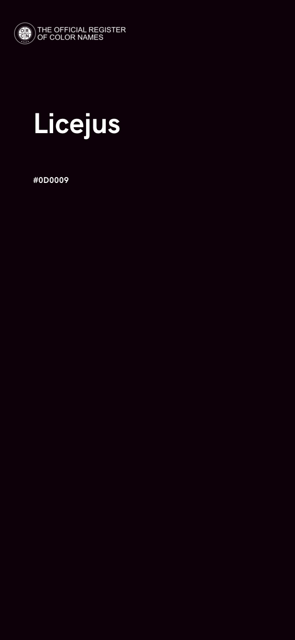 #0D0009 - Licejus color image