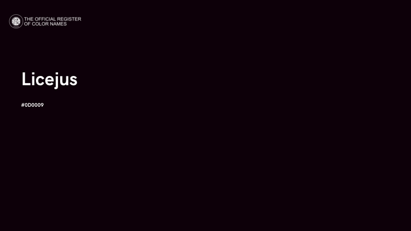 #0D0009 - Licejus color image