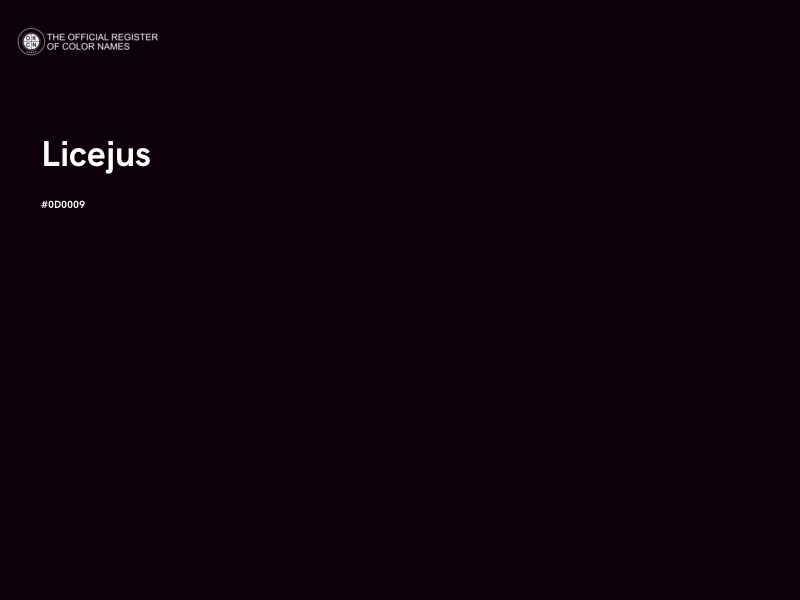 #0D0009 - Licejus color image