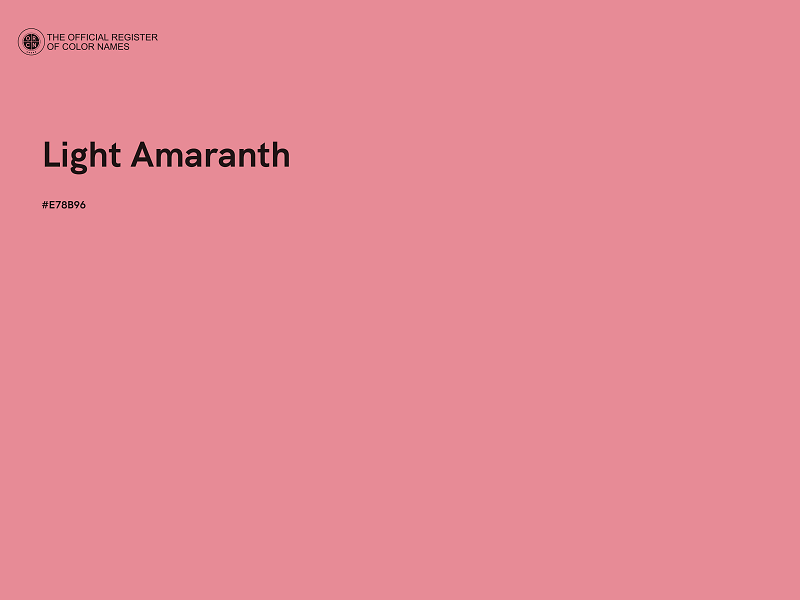 #E78B96 - Light Amaranth color image