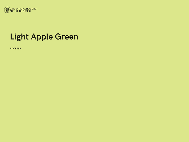 #DCE78B - Light Apple Green color image