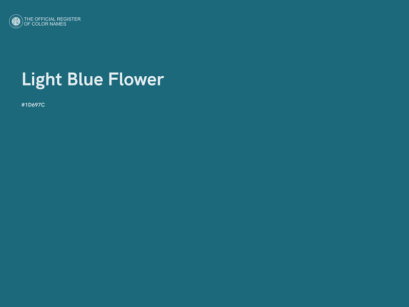 #1D697C - Light Blue Flower color image