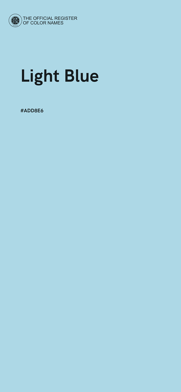 #ADD8E6 - Light Blue color image