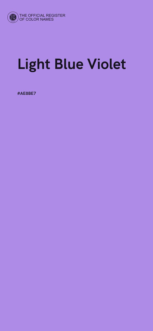 #AE8BE7 - Light Blue Violet color image