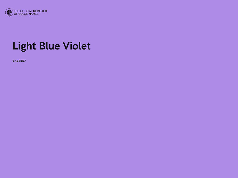 #AE8BE7 - Light Blue Violet color image