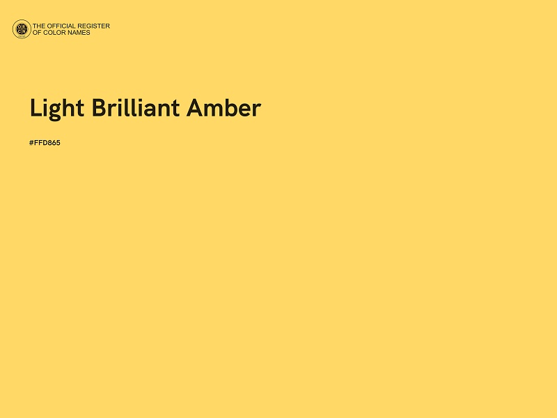 #FFD865 - Light Brilliant Amber color image