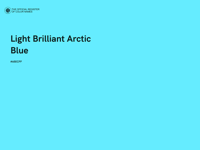 #65ECFF - Light Brilliant Arctic Blue color image