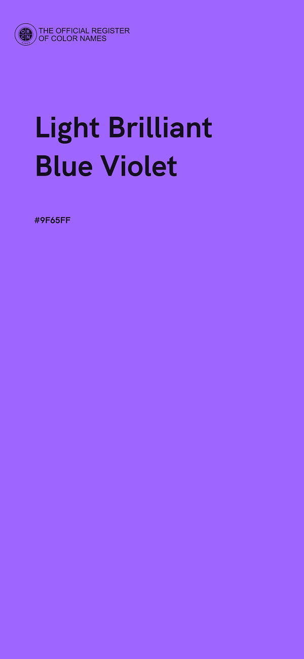 #9F65FF - Light Brilliant Blue Violet color image