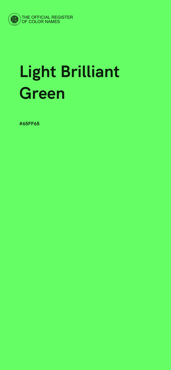 #65FF65 - Light Brilliant Green color image