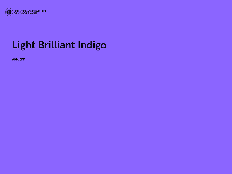 #8B65FF - Light Brilliant Indigo color image