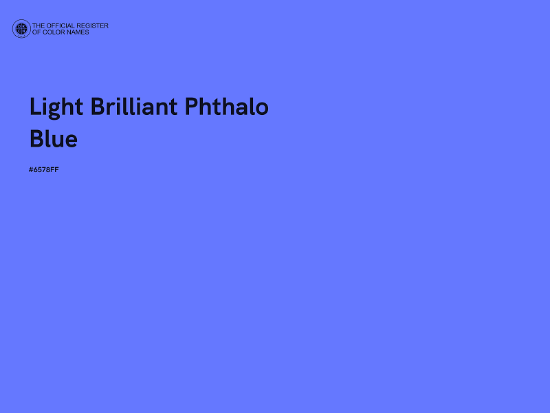 #6578FF - Light Brilliant Phthalo Blue color image