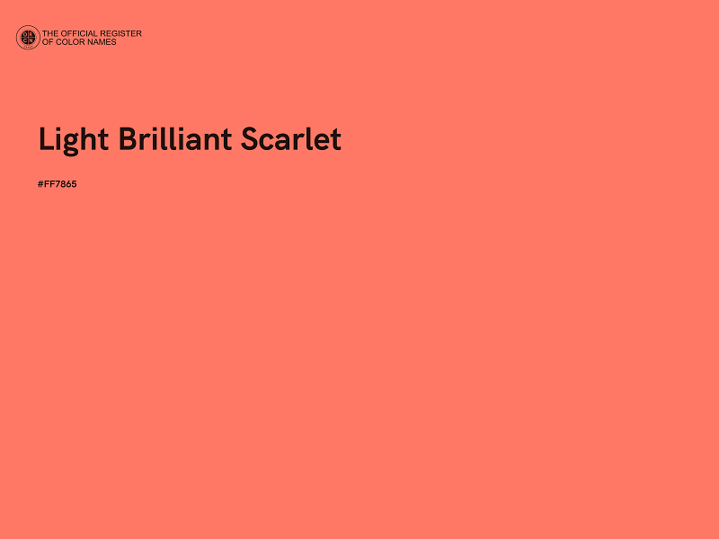 #FF7865 - Light Brilliant Scarlet color image