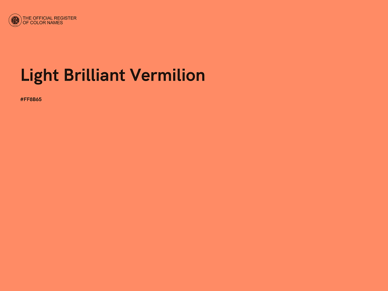 #FF8B65 - Light Brilliant Vermilion color image