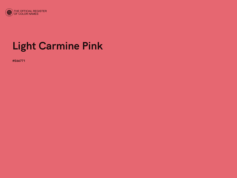 #E66771 - Light Carmine Pink color image