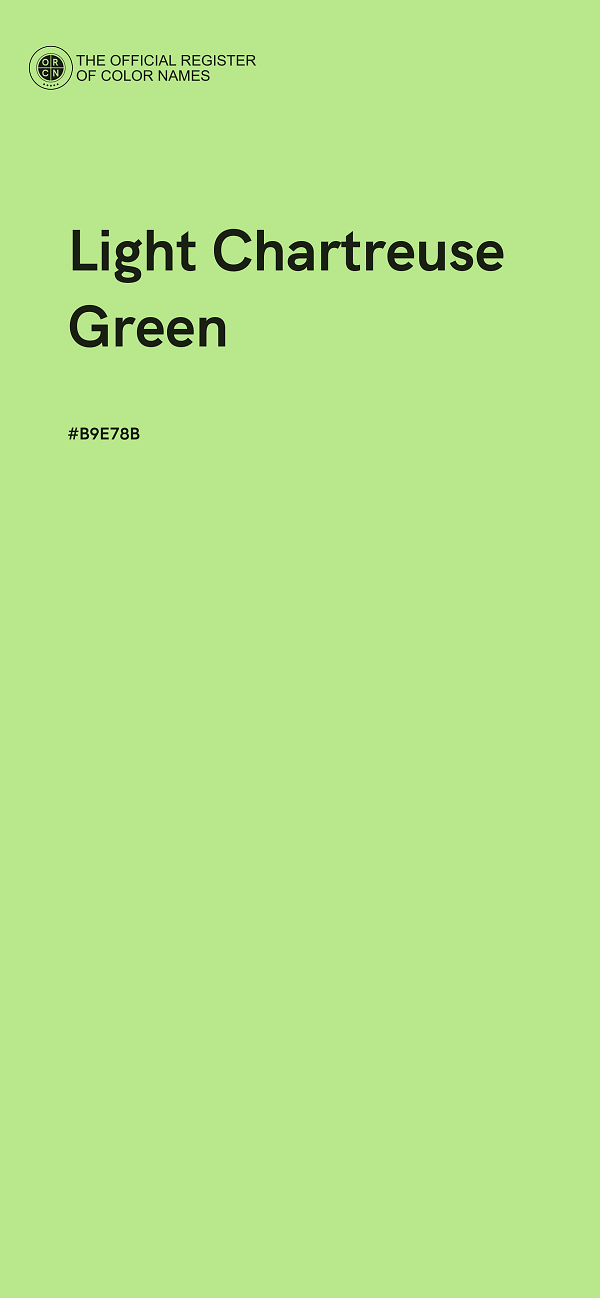 #B9E78B - Light Chartreuse Green color image