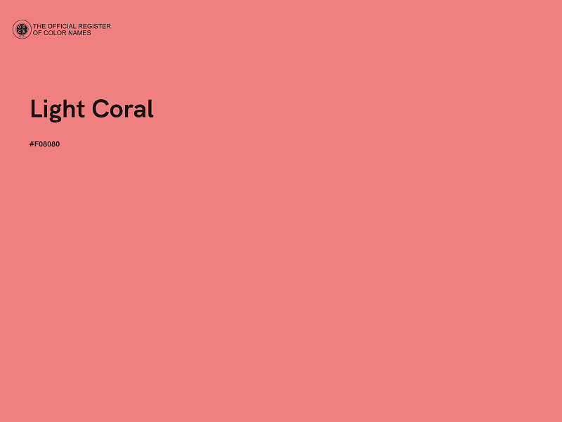 #F08080 - Light Coral color image