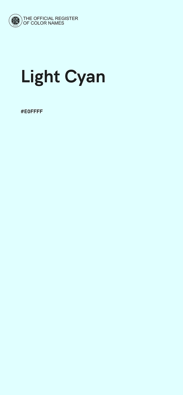 #E0FFFF - Light Cyan color image