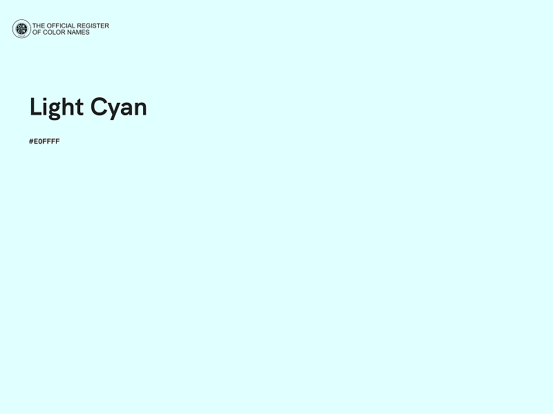 #E0FFFF - Light Cyan color image