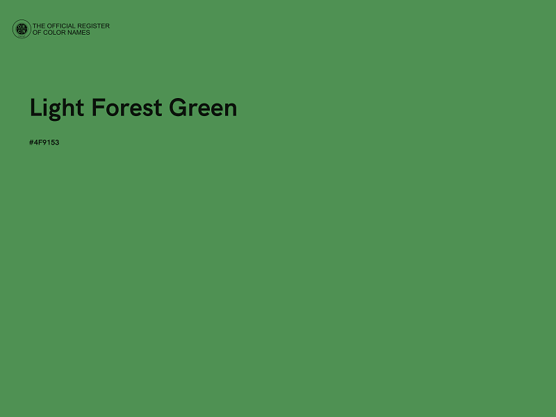 #4F9153 - Light Forest Green color image