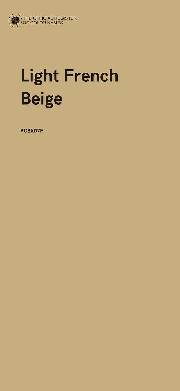 #C8AD7F - Light French Beige color image