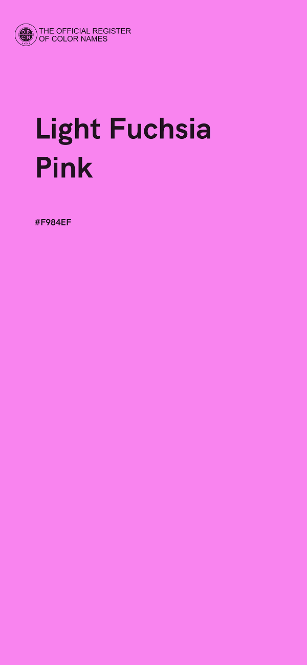 #F984EF - Light Fuchsia Pink color image
