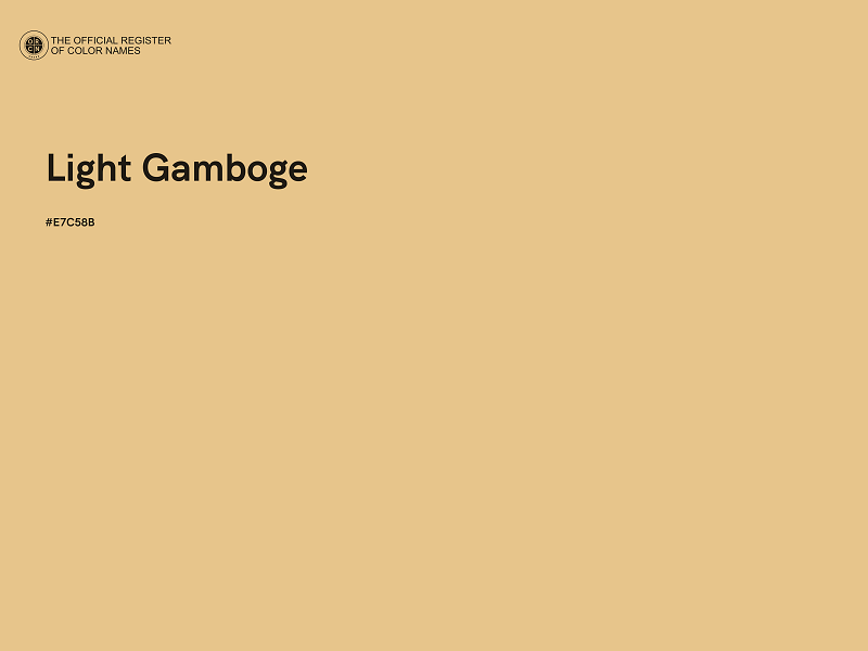 #E7C58B - Light Gamboge color image
