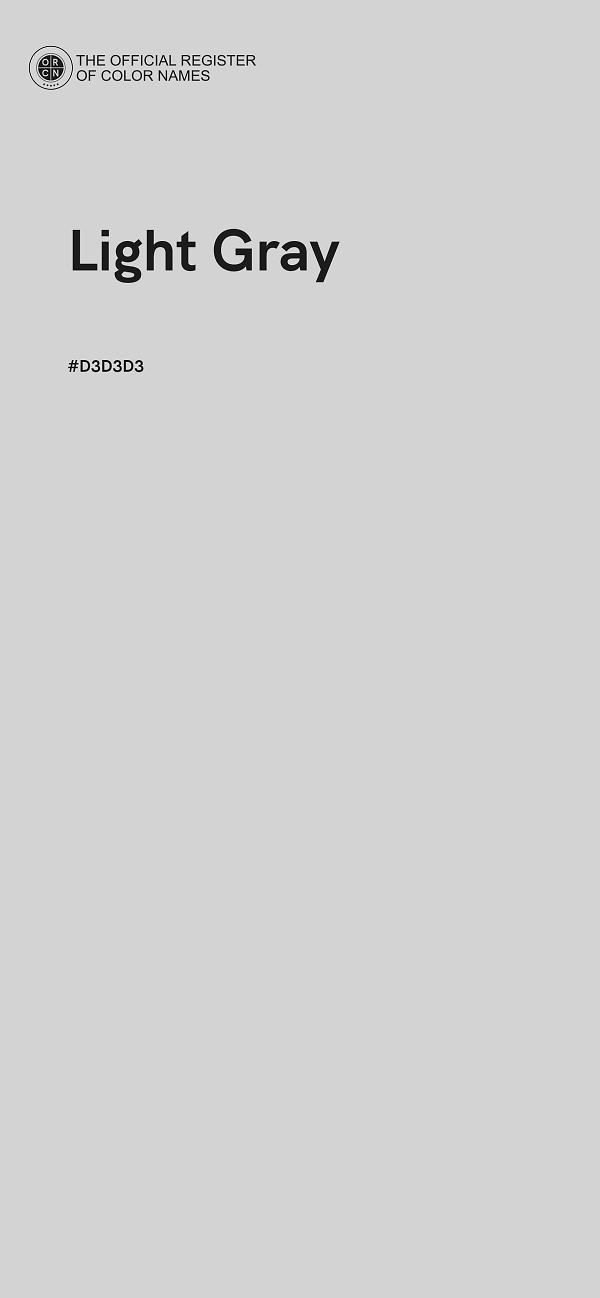 #D3D3D3 - Light Gray color image