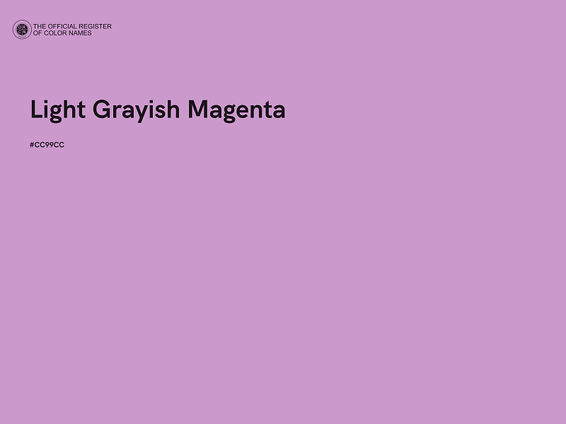 #CC99CC - Light Grayish Magenta color image