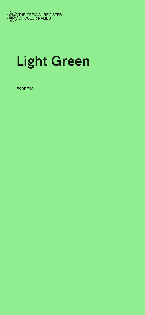 #90EE90 - Light Green color image