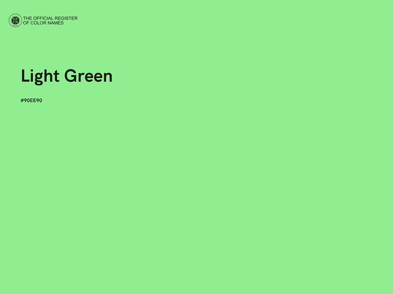 #90EE90 - Light Green color image