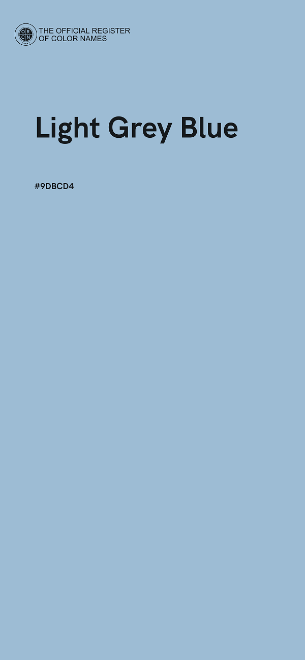 #9DBCD4 - Light Grey Blue color image