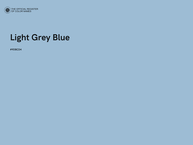 #9DBCD4 - Light Grey Blue color image