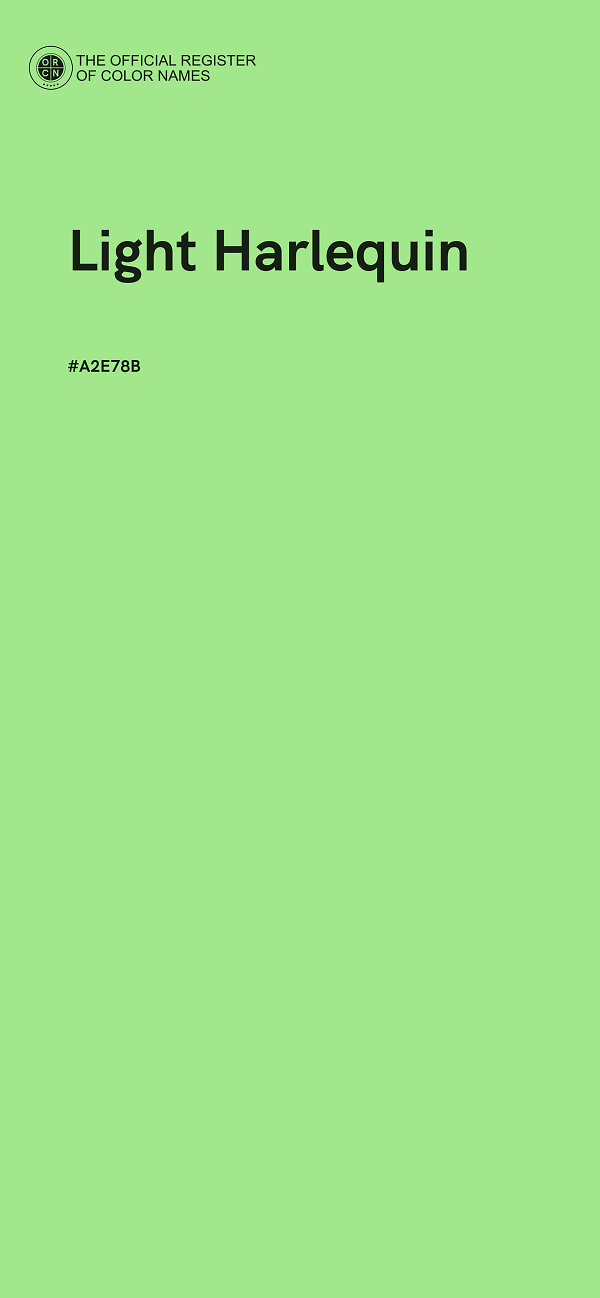 #A2E78B - Light Harlequin color image