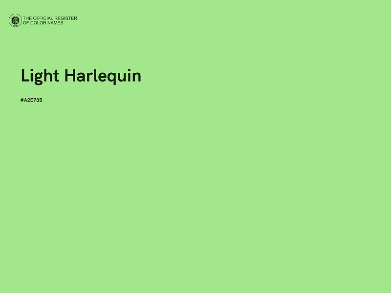 #A2E78B - Light Harlequin color image