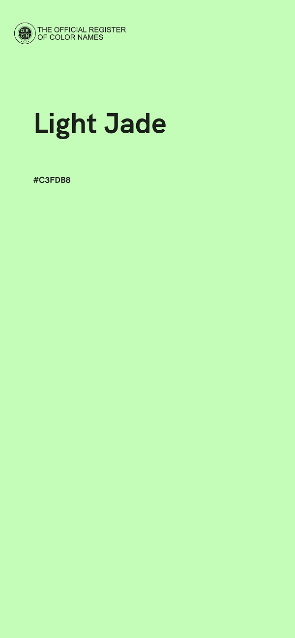 #C3FDB8 - Light Jade color image