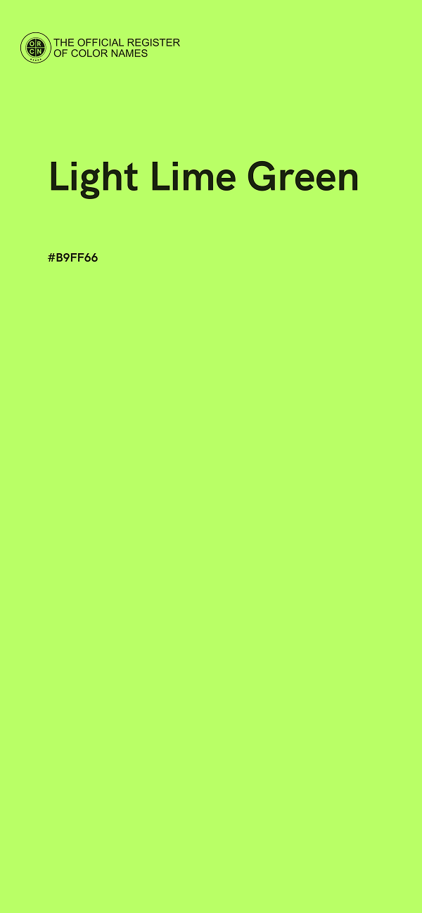 #B9FF66 - Light Lime Green color image