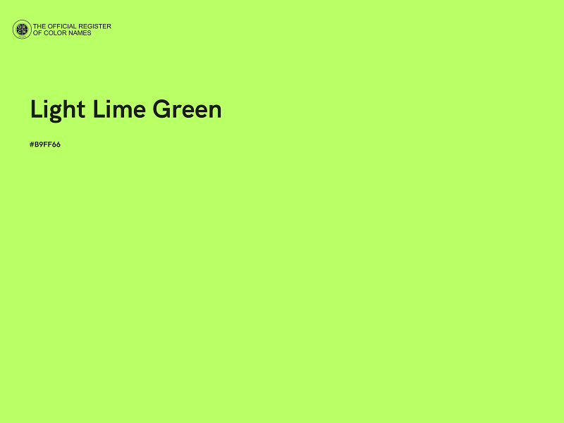 #B9FF66 - Light Lime Green color image